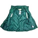 Michael Kors Quilted Puffer Vest Green Zip Front Logo Charm Womens Size Small Photo 3