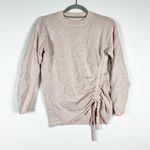 Brochu Walker Jacona Pullover Cotton Cashmere Crew Neck Cinched Sweater Pink XS Photo 3