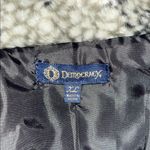 Democracy Size XL Ivory & Gray Snakeskin Animal Print Faux Fur Coat Jacket Photo 4