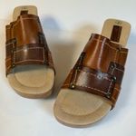 Vintage 90s/Y2K Patchwork Clog Sandals by Lower East Side Made in Brazil Size 9 Brown Photo 2