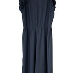 Loft Outlet Wide Leg Jumpsuit Slate Blue Sleeveless Size 6 Cropped Photo 0