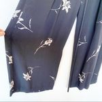 Halogen Black Floral Pattern Wide Leg Pants Size Small Photo 1