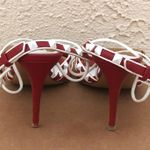 Valentino Garavani Valentino women’s Free Rockstud red leather ankle strap sandal size IT 36 US 6 Photo 6