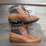 UGG  Waterproof Leather Duck‎ Boots Herringbone Wool Collar Brown Lace Up size 8 Photo 5