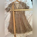 Loveriche animal print swing dress tan/brown womens size medium short‎ sleeve Brown Photo 9
