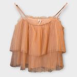 Anthropologie Pleated Tulle Cami Top – Size M (Peach Blush) Photo 4