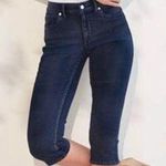 Dolce & Gabbana D&G Capris Navy Jeans with Velvet Back Pocket, Blue Denim Size 27 Photo 0