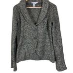 CAbi  Cardigan Womens S Gray Shawl Collar Button Front Knit Academia Minimalist Photo 0
