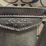Coach F28504 F1405 Black & Tan Tote Signature Monogramed Canvas & Leather Bag Photo 7