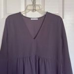 ZARA  Women Black Small Smock V Neck Baby‎ Doll Dress Photo 3