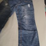 Paris Blues  Juniors Distressed Cropped Wide Leg Capri Pants Size 11 Photo 5