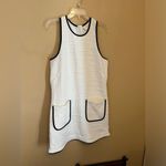 Anthropologie Maeve Patch Pocket Mini Dress M Ivory Black Cotton Stretch NWOT Size M Photo 3