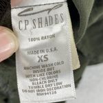 CP Shades Tunic Top Long Sleeve Pockets Casual Olive Green XS - flaw Photo 4