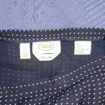 Talbots  Petites navy blue polka dotted, silk skirt Photo 2