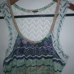 Miss Me  XS Blue Green Aztec Tank Top Photo 4