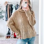 J.O.A. Neutral Tan Cowl Neck Sweater  Photo 3