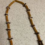 Vintage Hand Carved African Safari Animal Wood Necklace Statement Brown Photo 2