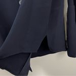 Derek Lam  Cold Shoulder Button Front Contrast Cuff Silk Blouse Navy Photo 11