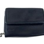 Fossil  Black Leather Wallet Bi-Fold Snap Zipper Credit Card ID Holder Whimisgoth Photo 0