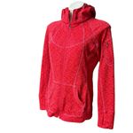 Athleta Orange Pink Space Dye Full Zip Hooded Sweatshirt Jacket, Sz M Red Size M Photo 4