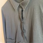 Sundance  Black Asymmetrical Collared Long Sleeve Shirt Photo 5