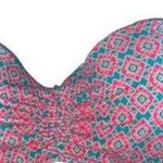 Coco Rave NWT 32C Bae push up bikini top removable strap ruched pink teal Photo 0