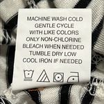 Eyeshadow  medium womens black and white striped top twist front long sleeve NWT Photo 6