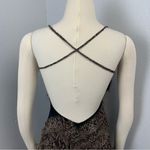 Celo Brown Flowy Raw Edge Snakeskin Print Ribbon Strip Dress M Size M Photo 7