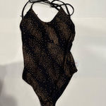 PilyQ Gold Star Metallic Farrah Swimsuit - Size S - New With Tags. Photo 7