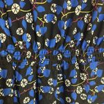 CAbi “The Ten Dress” Black & Blue With White Floral Pattern. Long Sleeve. New Photo 8