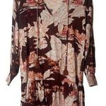 Maaji  Wonderland Dreams Red Floral Tunic Dress Beach Cover Up Photo 0