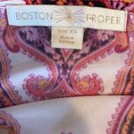 Boston Proper  Paisley Fitted Bottom Spandex Stretch Blouse XS Photo 6