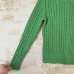 Gap Vintage 90s y2k  lime green cable knit preppy crewneck sweater size M Photo 1