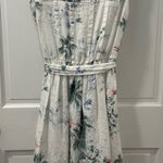 Malvin Hamburg I Love Linen Dress Size S Watercolor Floral Print Sleeveless EUC White Photo 0