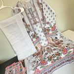 Pakistan designer 3 peace suit size 8 Gray Photo 0