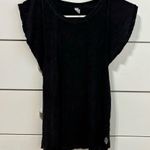 Free People Movement Ruffle Tank Top Black Photo 1