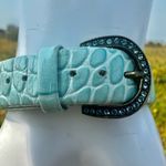 Heidi Daus Pastel Crystal Watch with Aqua Leather Strap Blue Photo 11