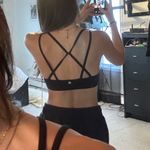 Black Strappy Sports Bra Size XS Photo 1