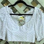 For Love & Lemons Sand Dollar Lace-Up Top Photo 4