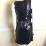 White House | Black Market WHBM mini sequined Black Dress size 0 tassel tie waist Photo 4