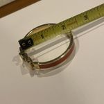 Michael Kors Signed  Hinged Buckle Bangle Bracelet Gold Tone / Orange Enamel Photo 11