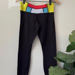 Lululemon Reversible Full Length Leggings Pants Color block Waist Logo Stretch Photo 7