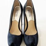 Michael Kors Michael Black Satin Peep Toe Platform Heels Size 8 Pleasers Studded Photo 11