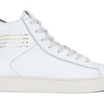 ALLSAINTS  White TANA LEATHER HIGH TOP TRAINERS size 9 Photo 0