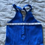 Free People Movement Women's Blue Ribbed Jumpsuit Size M Photo 8