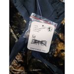 Free People Hazel Duster Velvet Coat Floral Print Black Gold Brown Lined M H Photo 9