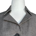 Rebecca Taylor  Gray Tweed Wool Jacket Peplum Fringe Mini Polka Dots Designer 4 Photo 1