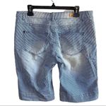 Bermuda Lola Jeans Pin Stripe Blue & White Amy LS Mid Rise Shorts Photo 2