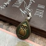 Handmade Owl Pendant Necklace – Vintage Style Teardrop, 18” Stainless Steel  Photo 3