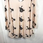 Free People ‎ XS Emma Dress Floral Embroidered Mini Swing Long Sleeve Boho 1443 Photo 4